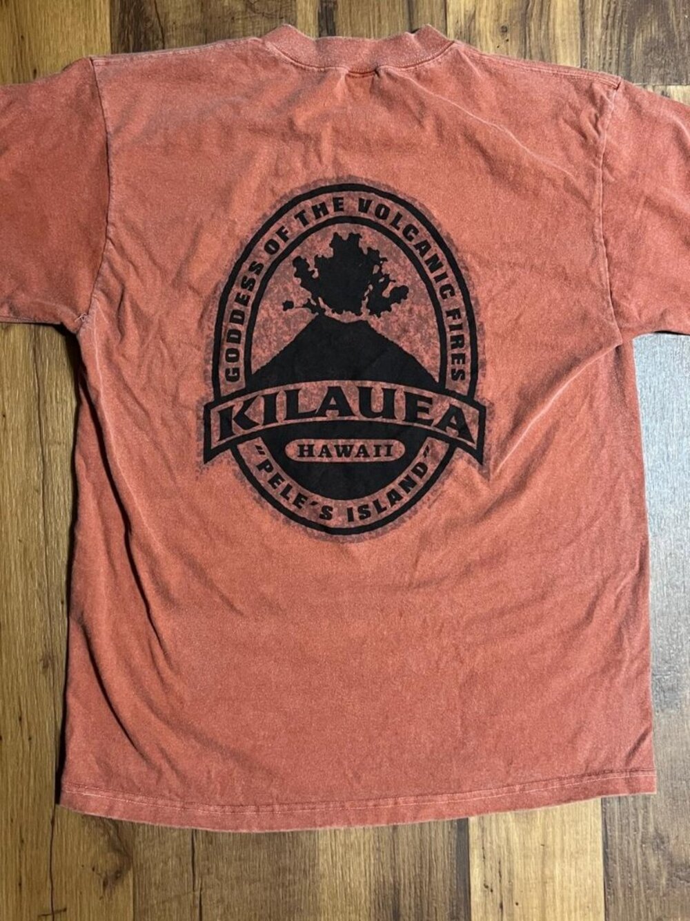 Vintage Crazy Shirts T Shirt Size Medium Kilauea Hawaii Graphic Tee Surfer Beach